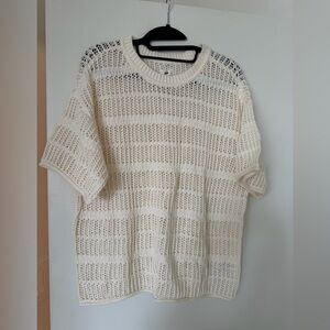 NWT Aerie Ivory Knit Top Oversized
